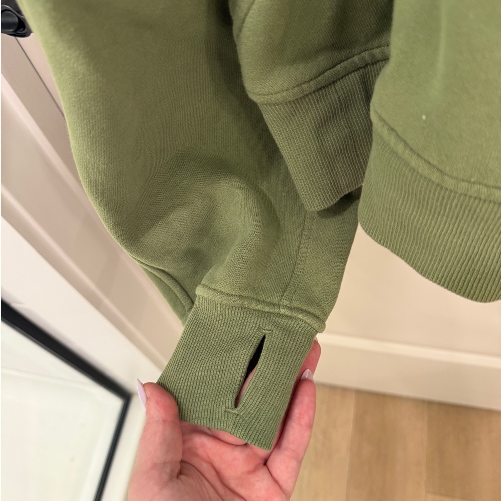 lululemon athletica Olive Green Half-Zip Hoodie - Picture 4 of 6